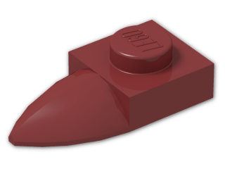 LEGO® Brick: Plate 1 x 1 with Tooth In-line 49668 | Color: New Dark Red