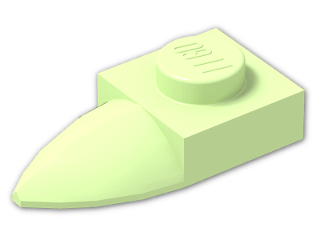 LEGO® Brick: Plate 1 x 1 with Tooth In-line 49668 | Color: Phosphorescent Green