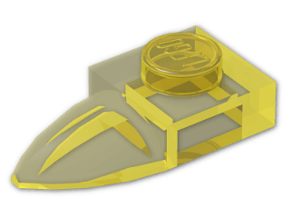 LEGO® Brick: Plate 1 x 1 with Tooth In-line 49668 | Color: Transparent Yellow