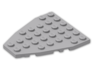 LEGO® Stein: Wing 7 x 6 with Stud Notches 50303 | Farbe: Medium Stone Grey