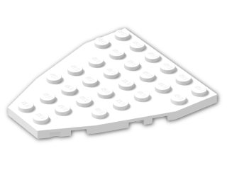 LEGO® Brick: Wing 7 x 6 with Stud Notches 50303 | Color: White