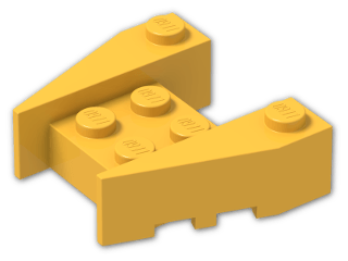 LEGO® Stein: Wedge 3 x 4 with Stud Notches 50373 | Farbe: Flame Yellowish Orange