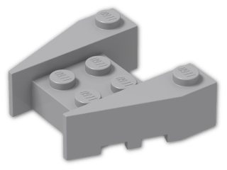 LEGO® Stein: Wedge 3 x 4 with Stud Notches 50373 | Farbe: Medium Stone Grey