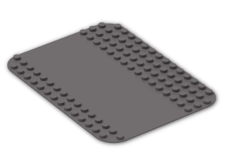 LEGO® Brick: Duplo Baseplate 12 x 16 with 6 x 16 Stud Gap 50384 | Color: Dark Stone Grey