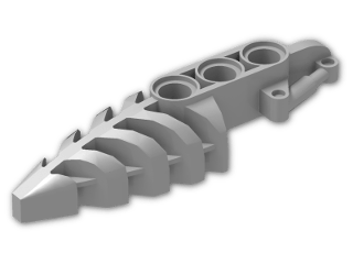 LEGO® Stein: Technic Bionicle Foot Pointed with Three Holes 50858 | Farbe: Silver