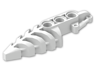 LEGO® Stein: Technic Bionicle Foot Pointed with Three Holes 50858 | Farbe: White