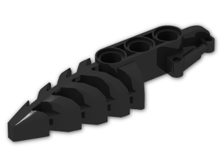 LEGO® Brick: Technic Bionicle Foot Pointed with Three Holes 50858 | Color: Black