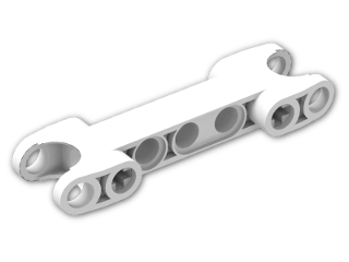 LEGO® Brick: Technic Ball Joint Socket 7 x 2 with Circular Sockets 50898 | Color: White