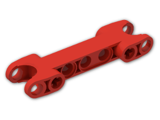 LEGO® Brick: Technic Ball Joint Socket 7 x 2 with Circular Sockets 50898 | Color: Bright Red