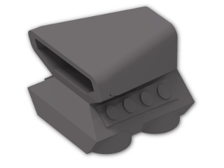 LEGO® Brick: Car Engine 2 x 2 with Air Scoop 50943 | Color: Dark Stone Grey