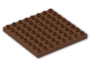 LEGO® Brick: Duplo Plate 8 x 8 51262 | Color: Reddish Brown