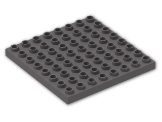 LEGO® Brick: Duplo Plate 8 x 8 51262 | Color: Dark Stone Grey
