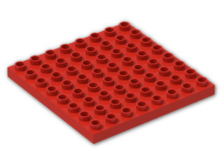 LEGO® Brick: Duplo Plate 8 x 8 51262 | Color: Bright Red