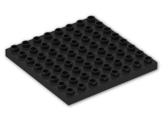 LEGO® Stein: Duplo Plate 8 x 8 51262 | Farbe: Black