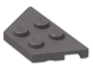 LEGO® Stein: Wing 2 x 4 51739 | Farbe: Dark Stone Grey