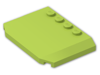 LEGO® Brick: Wedge 4 x 6 x 0.667 Curved 52031 | Color: Bright Yellowish Green