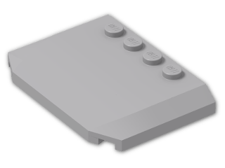 LEGO® Brick: Wedge 4 x 6 x 0.667 Curved 52031 | Color: Medium Stone Grey