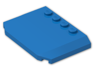 LEGO® Stein: Wedge 4 x 6 x 0.667 Curved 52031 | Farbe: Bright Blue