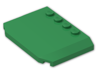 LEGO® Brick: Wedge 4 x 6 x 0.667 Curved 52031 | Color: Dark Green