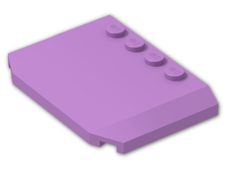 LEGO® Brick: Wedge 4 x 6 x 0.667 Curved 52031 | Color: Medium Lavender