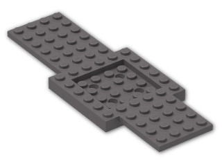 LEGO® Brick: Car Base 16 x 6 with 4 x 4 Recessed Centre 52037 | Color: Dark Stone Grey