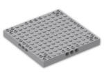 LEGO® Brick: Brick 12 x 12 with 3 Pin Holes on Sides & Axle Holes in Corners 52040 | Color: Medium Stone Grey