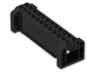 LEGO® Stein: Brick Hollow 4 x 12 x 3 with 8 Pegholes 52041 | Farbe: Black