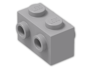 LEGO® Stein: Brick 1 x 2 with Studs on Sides 52107 | Farbe: Medium Stone Grey
