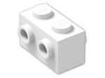LEGO® Brick: Brick 1 x 2 with Studs on Sides 52107 | Color: White
