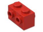 LEGO® Brick: Brick 1 x 2 with Studs on Sides 52107 | Color: Bright Red