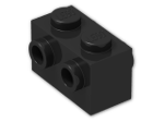 LEGO® Brick: Brick 1 x 2 with Studs on Sides 52107 | Color: Black