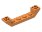LEGO® Brick: Slope Brick 45 6 x 1 Double Inverted with Open Center 52501 | Color: Bright Orange