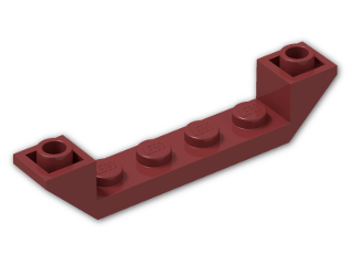 LEGO® Brick: Slope Brick 45 6 x 1 Double Inverted with Open Center 52501 | Color: New Dark Red