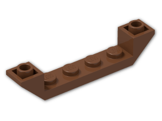 LEGO® Brick: Slope Brick 45 6 x 1 Double Inverted with Open Center 52501 | Color: Reddish Brown