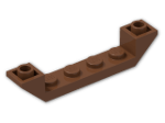 LEGO® Stein: Slope Brick 45 6 x 1 Double Inverted with Open Center 52501 | Farbe: Reddish Brown