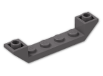 LEGO® Brick: Slope Brick 45 6 x 1 Double Inverted with Open Center 52501 | Color: Dark Stone Grey