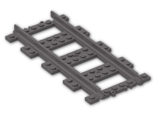 LEGO® Stein: Train Track 6 Studs Wide Straight 53401 | Farbe: Dark Stone Grey