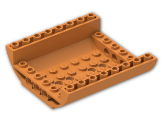 LEGO® Brick: Slope Brick Curved 8 x 8 x 2 Inverted Double 54091 | Color: Bright Orange
