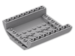 LEGO® Brick: Slope Brick Curved 8 x 8 x 2 Inverted Double 54091 | Color: Medium Stone Grey