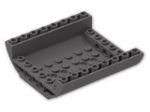 LEGO® Brick: Slope Brick Curved 8 x 8 x 2 Inverted Double 54091 | Color: Dark Stone Grey