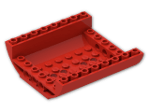 LEGO® Brick: Slope Brick Curved 8 x 8 x 2 Inverted Double 54091 | Color: Bright Red