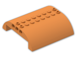 LEGO® Stein: Slope Brick Curved 8 x 8 x 2 Double 54095 | Farbe: Bright Orange