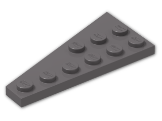 LEGO® Brick: Wing 3 x 6 Right 54383 | Color: Dark Stone Grey