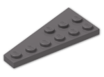LEGO® Stein: Wing 3 x 6 Right 54383 | Farbe: Dark Stone Grey