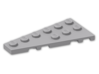 LEGO® Stein: Wing 3 x 6 Left 54384 | Farbe: Medium Stone Grey