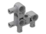LEGO® Brick: Technic Pin Connector Perpendicular 3 x 3 Bent 90 with 4 Pins 55615 | Color: Medium Stone Grey