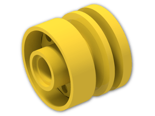 LEGO® Brick: Wheel Rim 14 x 18 with Holes on Both Sides (Needs Work) 55981 | Color: Bright Yellow