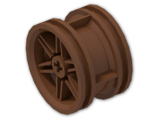 LEGO® Stein: Wheel Rim 20 x 30 with 6 Spokes and External Ribs 56145 | Farbe: Reddish Brown