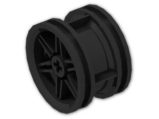LEGO® Brick: Wheel Rim 20 x 30 with 6 Spokes and External Ribs 56145 | Color: Black