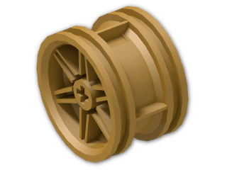 LEGO® Stein: Wheel Rim 20 x 30 with 6 Spokes and External Ribs 56145 | Farbe: Warm Gold